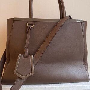 Medium Fendi 2Jours Tote Bag, Grey/Brown